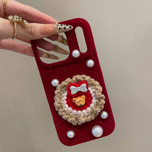 CHRITMAS TEDDY PEARL  CASE