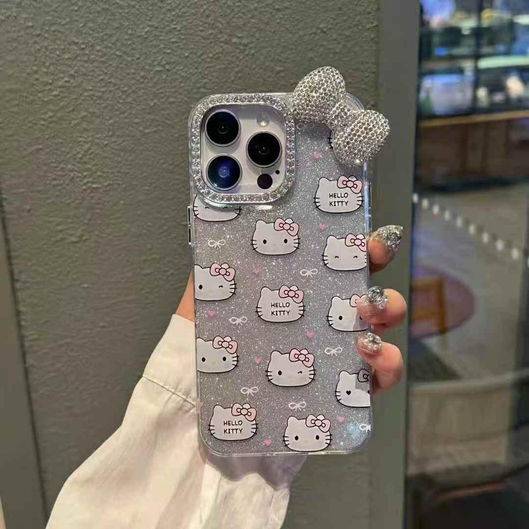 Hello Kitty With Diamond Bow Case