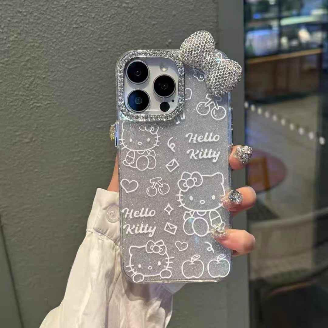 Hello Kitty With Diamond Bow Case