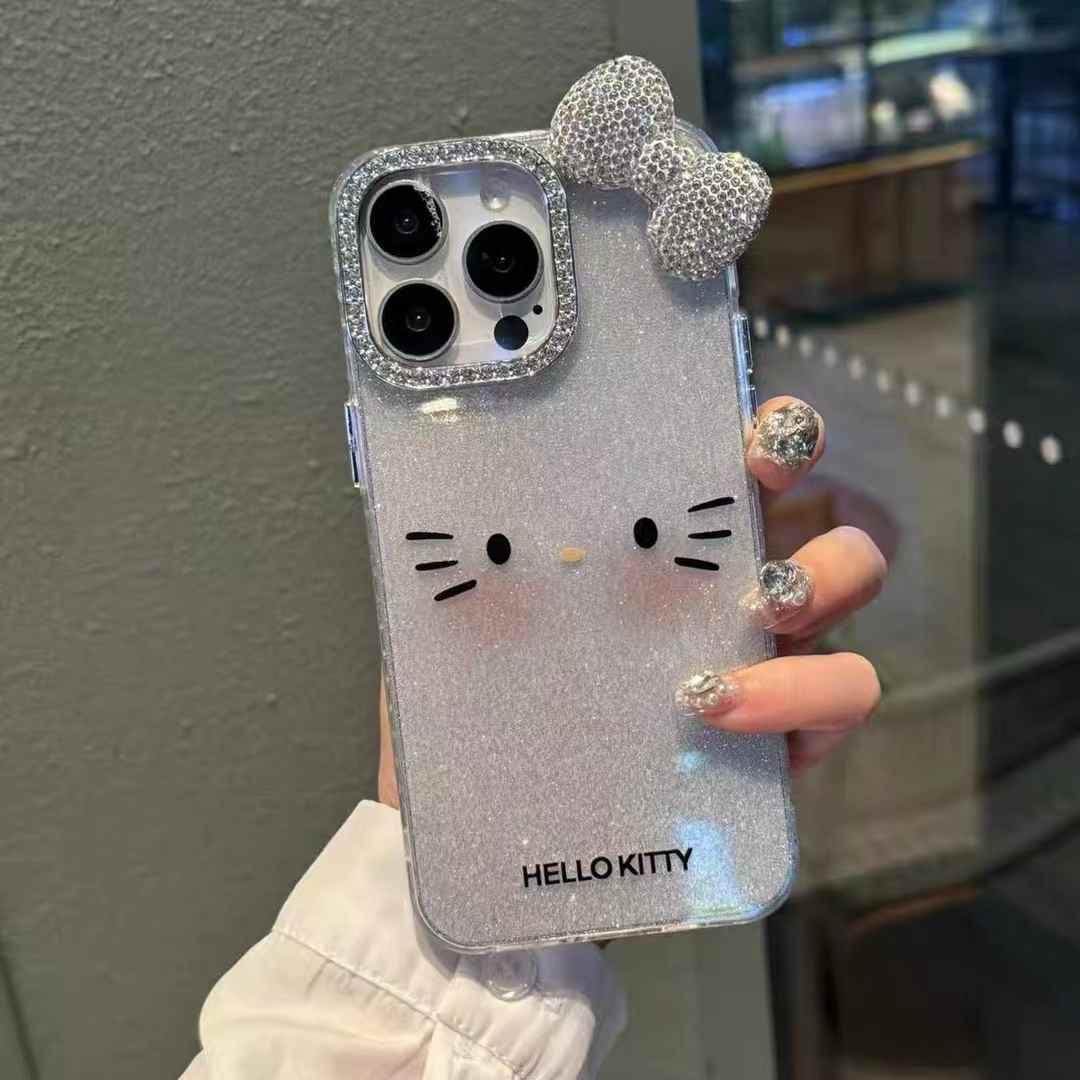 Hello Kitty With Diamond Bow Case