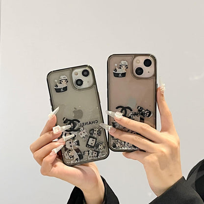 Channel Glitter Cartoon Case