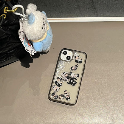 Channel Glitter Cartoon Case