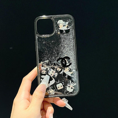 Channel Glitter Cartoon Case