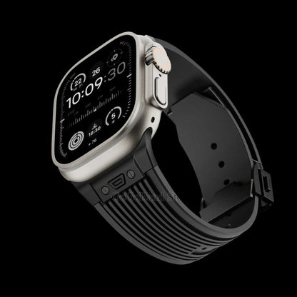 Premium Titanium Silicon Buckle Straps For Apple Watch