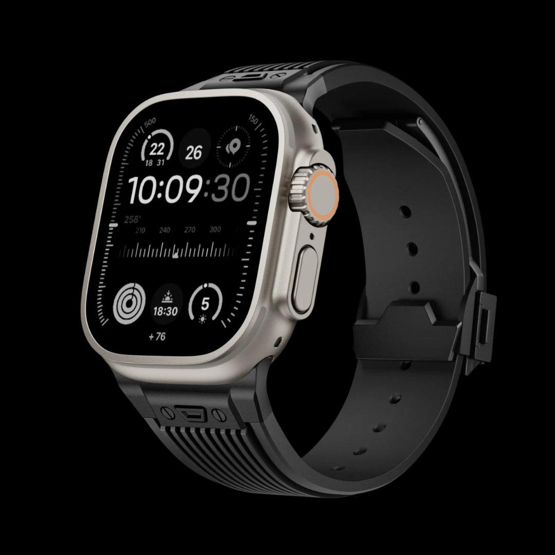 Premium Titanium Silicon Buckle Straps For Apple Watch