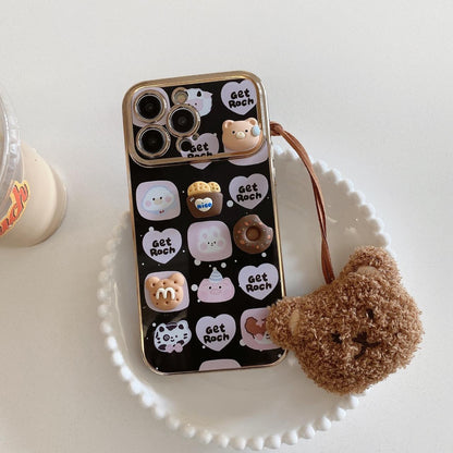 Cartoon Bear Doll Window Camera Case With Charm