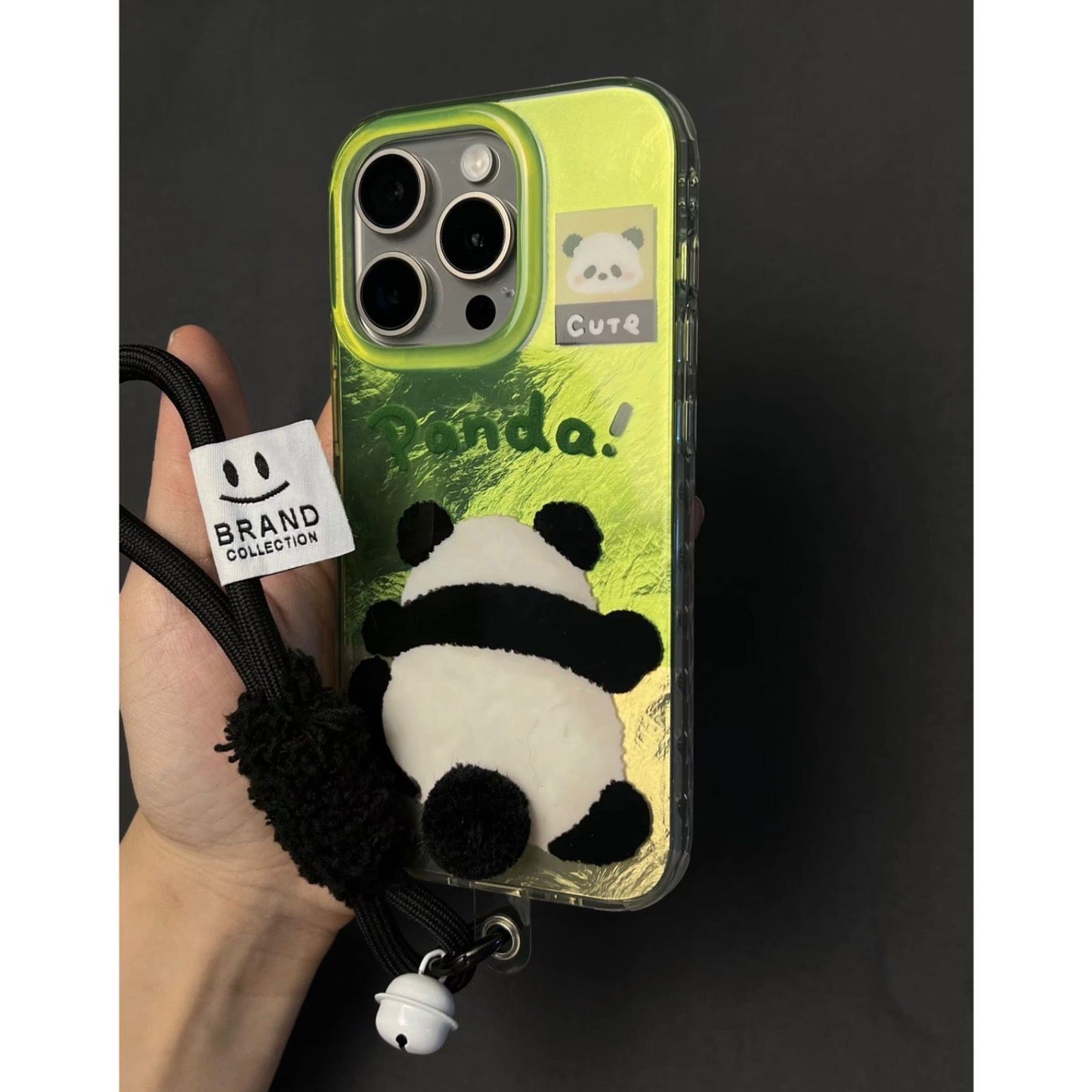 Korean 3D Panda Case With Rope