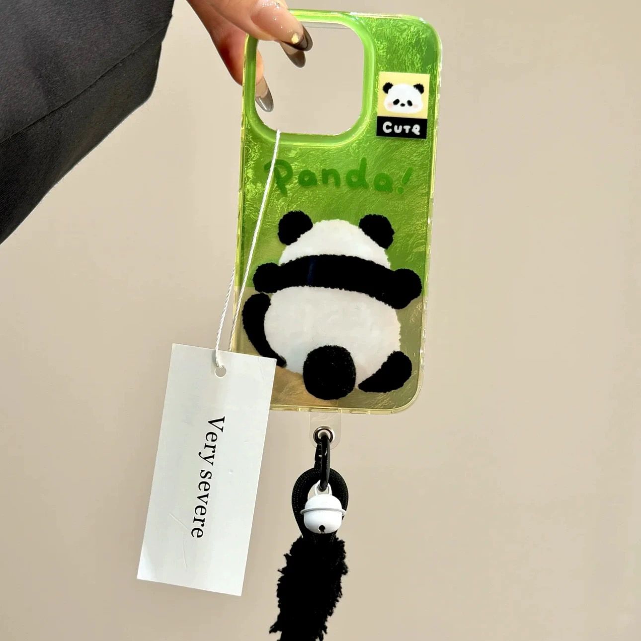 Korean 3D Panda Case With Rope