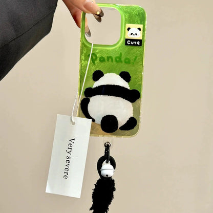 Korean 3D Panda Case With Rope