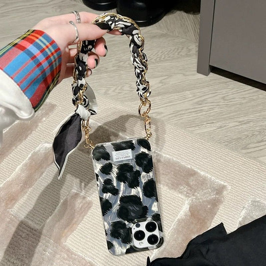 Leopard Design Case With Hanging Rope