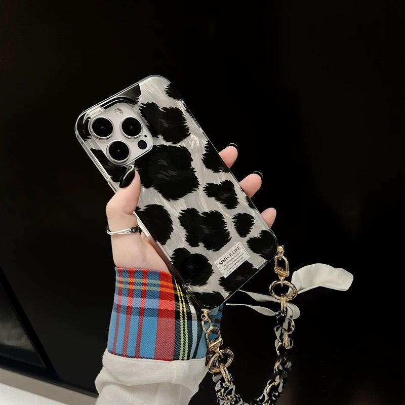Leopard Design Case With Hanging Rope