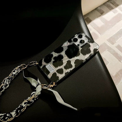 Leopard Design Case With Hanging Rope