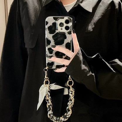 Leopard Design Case With Hanging Rope