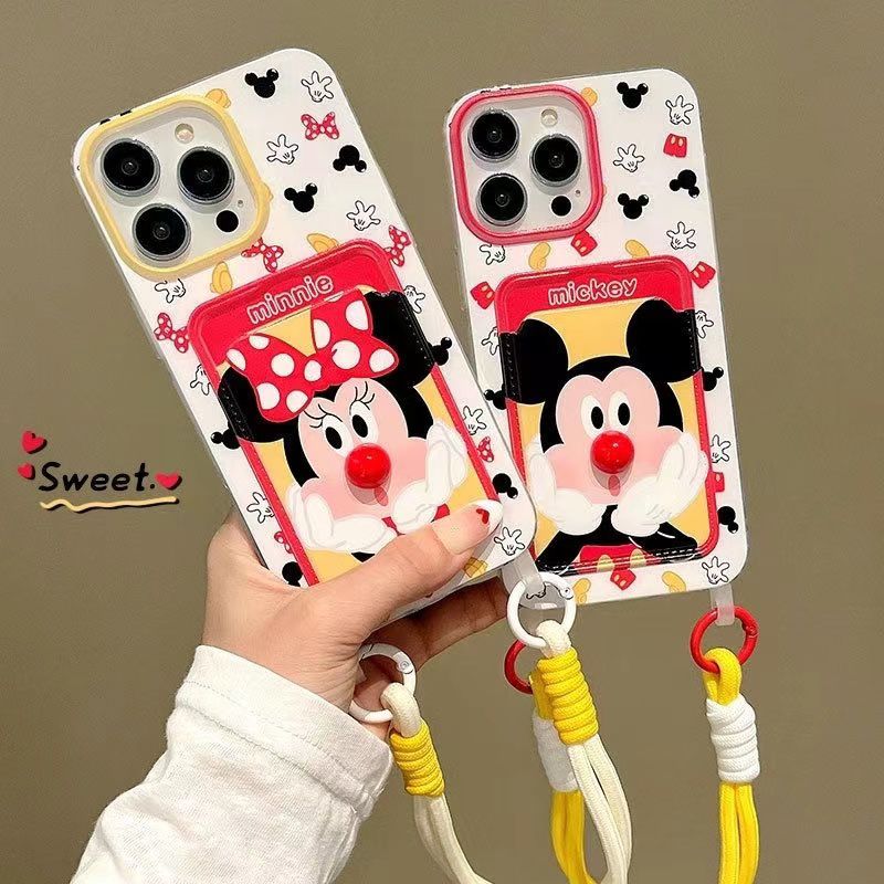 Minnie Cute Case With Rope & Card Holder
