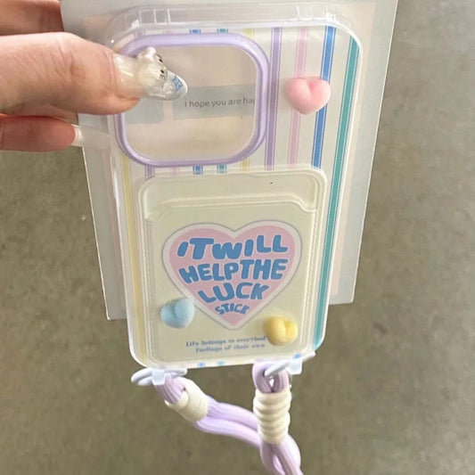 Cute Rope Case Sling With Card Keeper