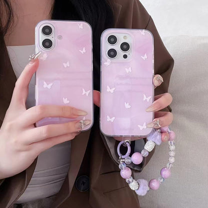 Lavender Butter Fly Case With Charm