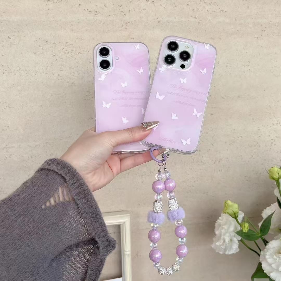 Lavender Butter Fly Case With Charm