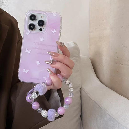 Lavender Butter Fly Case With Charm