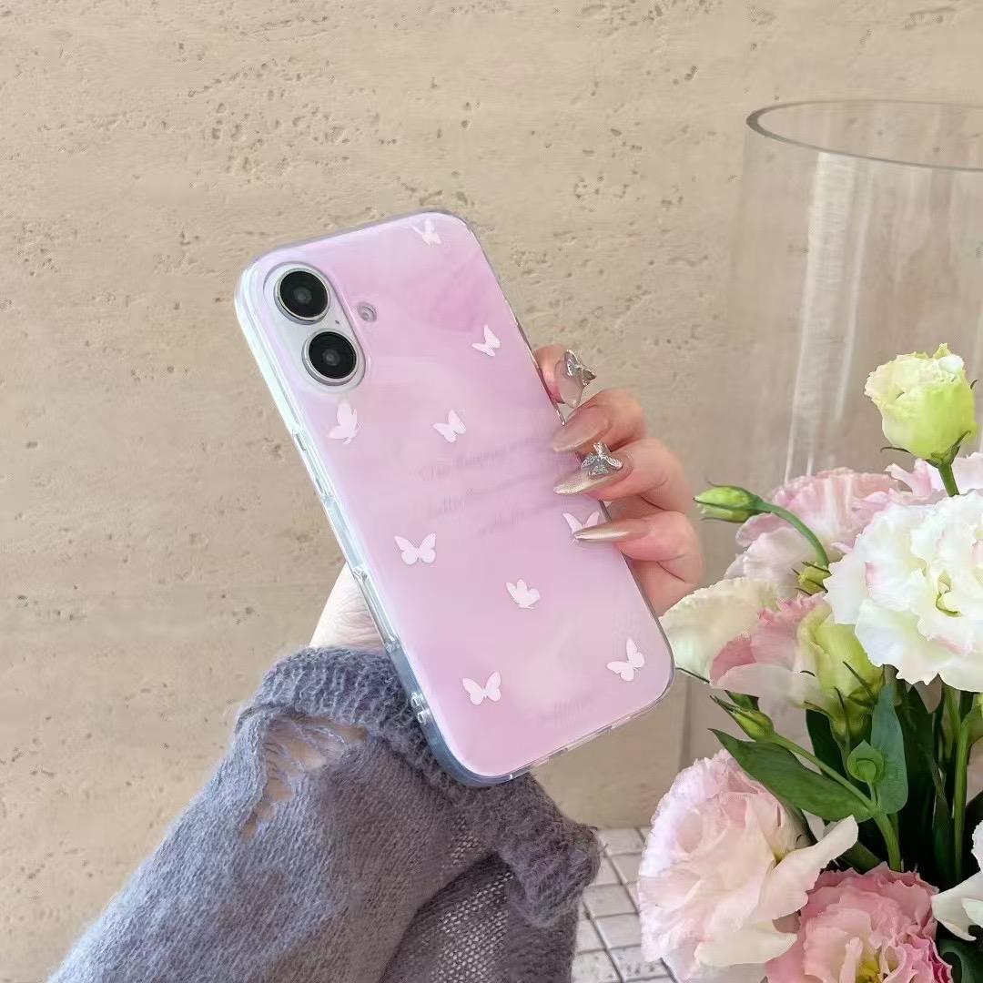 Lavender Butter Fly Case With Charm