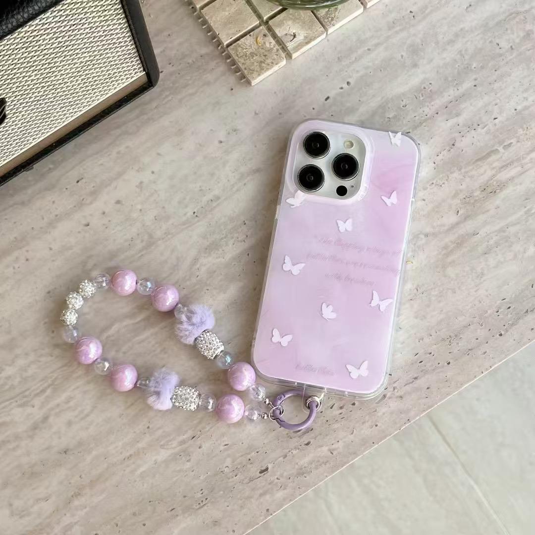 Lavender Butter Fly Case With Charm