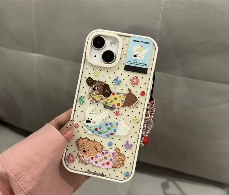 Cute Puppy Case With Charm