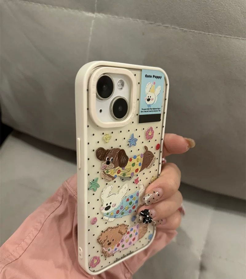 Cute Puppy Case With Charm