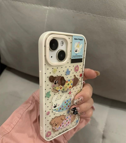 Cute Puppy Case With Charm