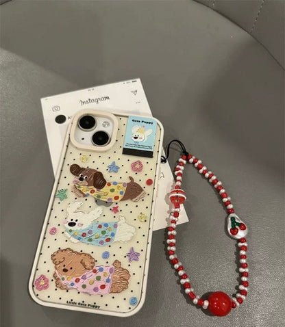 Cute Puppy Case With Charm