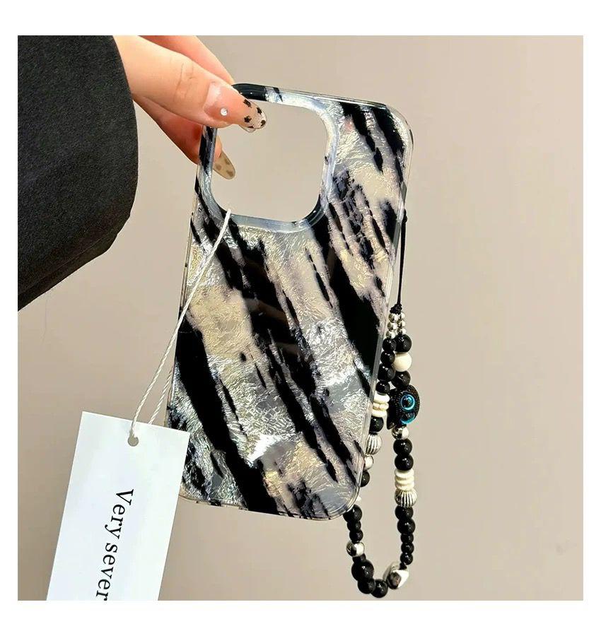 Gold & Black Marble Print With Charm