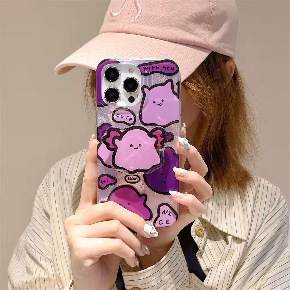 Cute Puppy Case With  Bracket And Bling Charm