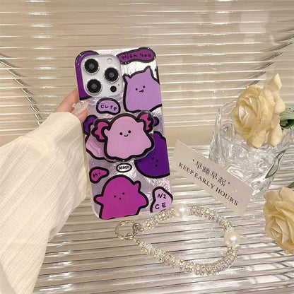 Cute Puppy Case With  Bracket And Bling Charm