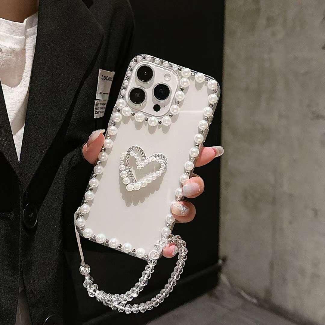 Luxury Diamond Border With Moti Case & Charm