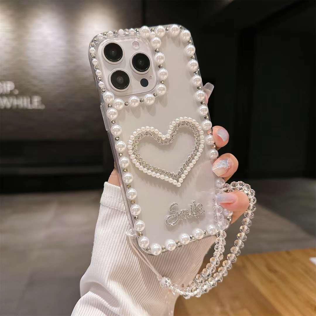 Luxury Diamond Border With Moti Case & Charm