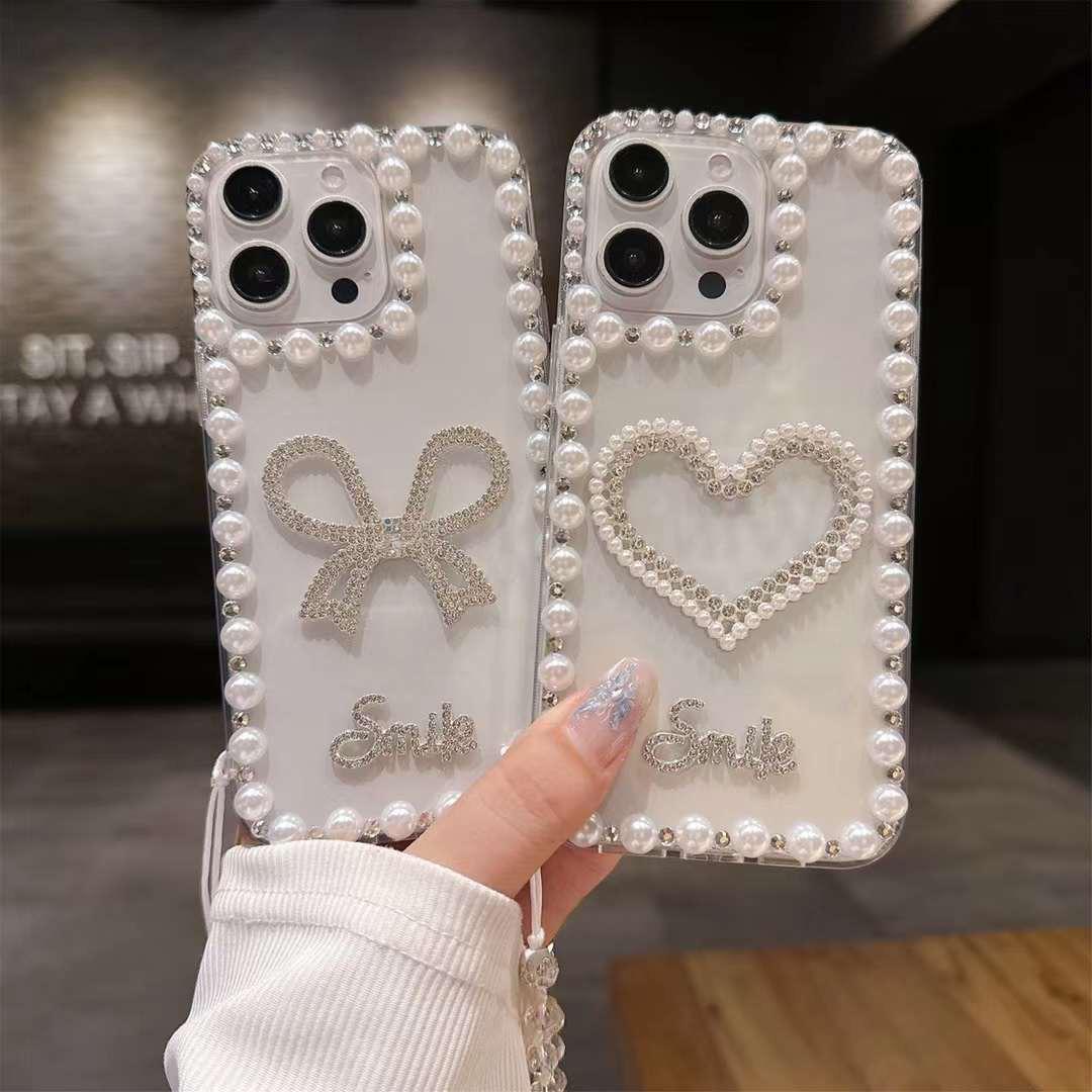 Luxury Diamond Border With Moti Case & Charm