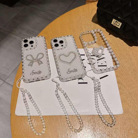 Luxury Diamond Border With Moti Case & Charm