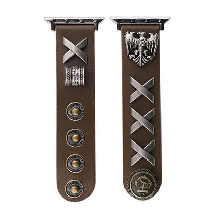 Snap Band Punk Studded Leather Loop For Apple Watch
