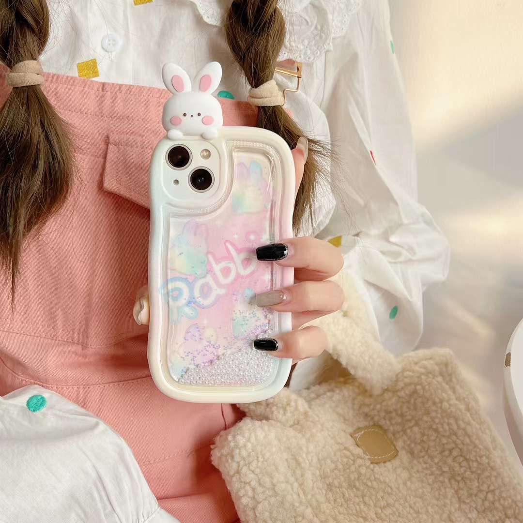 Rabbit Glitter Falling Case