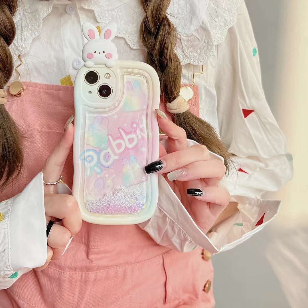 Rabbit Glitter Falling Case