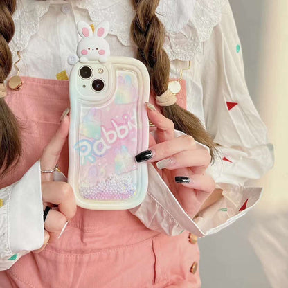 Rabbit Glitter Falling Case