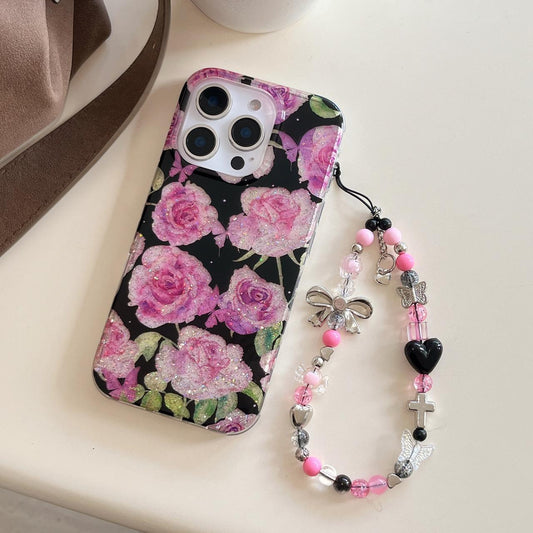 Pink Flower Case With Bow Charm